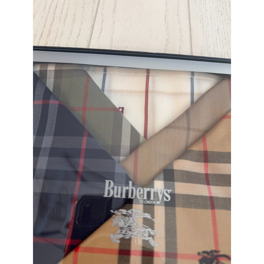 BURBERRY Nova Check Scarf Handkerchief 5 Pack Premium Authentic Gift - Picture 6 of 7